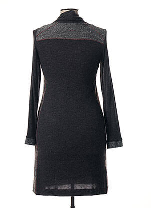 Rochie midi imprimeu fantezie mâneci lungi gri CHATELET femeie