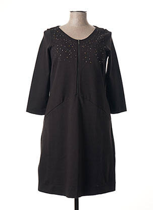 Rochie midi mâneci lungi mâneci lungi negru SANDWICH femeie