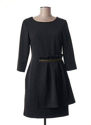 Rochie midi mâneci lungi mâneci lungi negru POUSSIERE D'ETOLE femeie