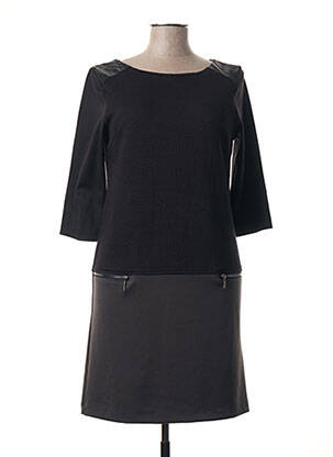 Rochie midi mâneci 3/4 mâneci 3/4 negru POUSSIERE D'ETOLE femeie