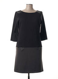 Rochie midi mâneci 3/4 mâneci 3/4 negru POUSSIERE D'ETOLE femeie
