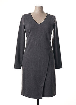 Rochie midi mâneci lungi mâneci lungi gri SANDWICH femeie