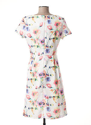 Rochie midi imprimeu floral mâneci scurte alb SMASHED LEMON femeie
