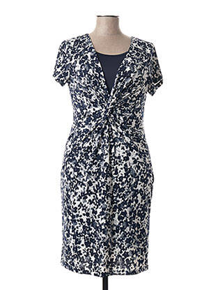 Rochie midi imprimeu fantezie mâneci scurte albastru SMASHED LEMON femeie