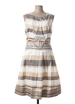 Rochie midi bej FLEUR DE SEL femeie