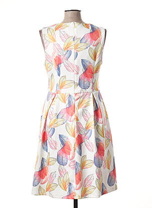 Rochie midi imprimeu fantezie fără mâneci alb SMASHED LEMON femeie