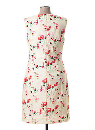 Rochie midi imprimeu floral fără mâneci galben SMASHED LEMON femeie