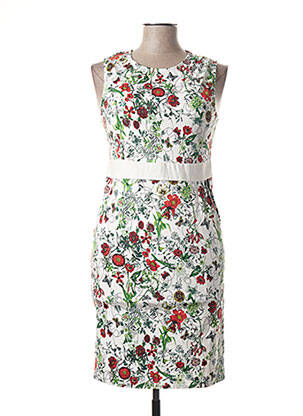 Rochie midi imprimeu floral fără mâneci alb SMASHED LEMON femeie