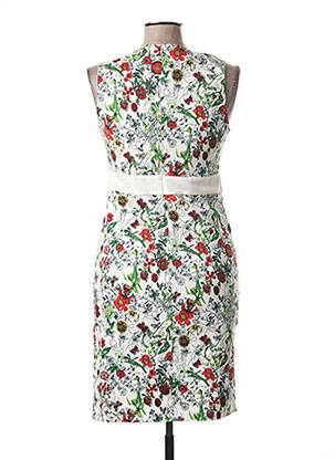 Rochie midi imprimeu floral fără mâneci alb SMASHED LEMON femeie