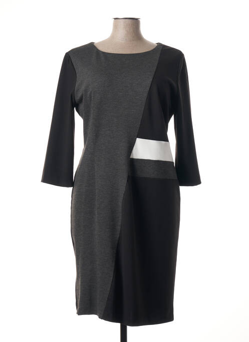Rochie midi mâneci 3/4 mâneci 3/4 gri POUSSIERE D'ETOLE femme