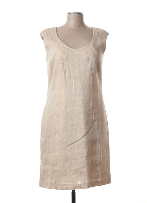 Rochie midi bej POUSSIERE D'ETOLE femeie