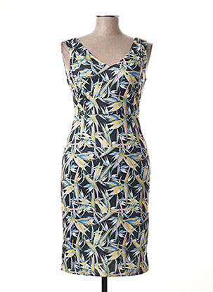 Rochie midi imprimeu floral fără mâneci negru SMASHED LEMON femeie