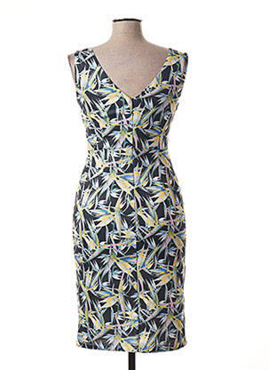 Rochie midi imprimeu floral fără mâneci negru SMASHED LEMON femeie