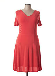 Rochie midi țesătură crep mâneci scurte roșu LA FEE MARABOUTEE femeie