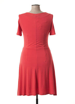 Rochie midi țesătură crep mâneci scurte roșu LA FEE MARABOUTEE femeie