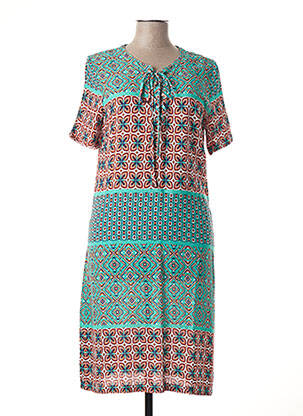 Rochie midi croială fluidă mâneci scurte albastru SMASHED LEMON femeie