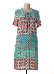 Rochie midi croială fluidă mâneci scurte albastru SMASHED LEMON femeie