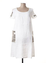 Rochie midi mâneci scurte mâneci scurte alb NINATI femme