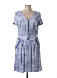 Rochie midi mâneci scurte mâneci scurte albastru SANDWICH femeie