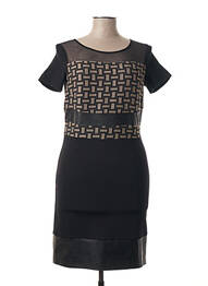 Rochie midi închidere cu fermoar la spate negru POUSSIERE D'ETOLE femeie