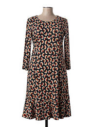 Rochie midi imprimeu floral mâneci lungi negru SANDWICH femme