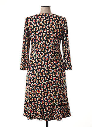 Rochie midi imprimeu floral mâneci lungi negru SANDWICH femeie