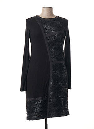 Rochie midi mâneci lungi mâneci lungi negru CHATELET femeie