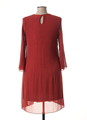 Rochie midi croială fluidă mâneci lungi portocalie SIGNE NATURE femeie