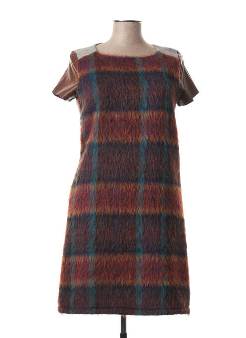 Rochie midi maro POUSSIERE D'ETOLE femeie