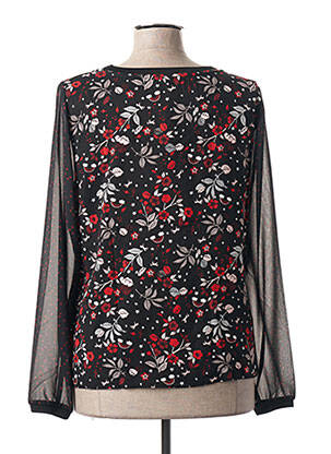 Bluză imprimeu floral mâneci lungi negru SANDWICH femeie