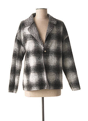 Jachete casual guler tip costum gri ANIMAPOP femeie
