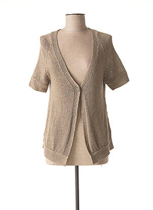 Vestă cu mâneci scurte maro LE PHARE DE LA BALEINE femeie