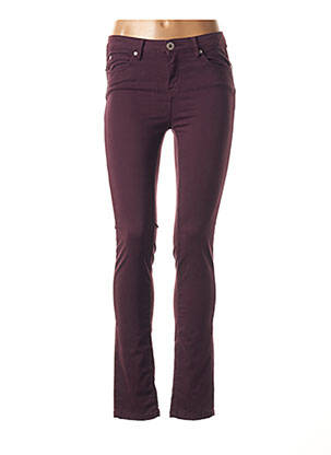 Pantalon broderie cu nituri talie joasă violet DENIM STUDIO femeie