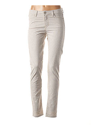 Pantalon subțire talie joasă bej DENIM STUDIO femeie