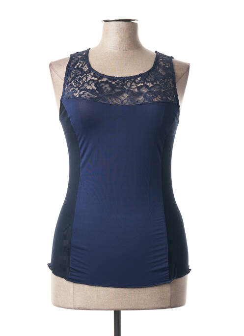 Top albastru FRALY femeie