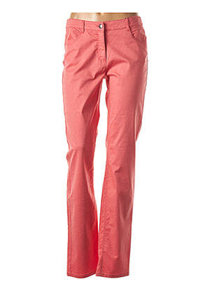Pantalon croială dreaptă mărime normală portocalie FLEUR DE SEL femeie