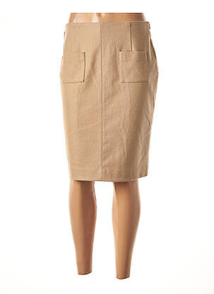 Fustă midi bej FLEUR DE SEL femeie