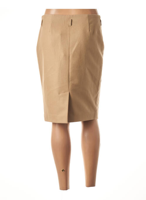 Fustă midi bej FLEUR DE SEL femeie