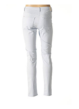Pantalon broderie cu nituri talie joasă albastru SANDWICH femeie