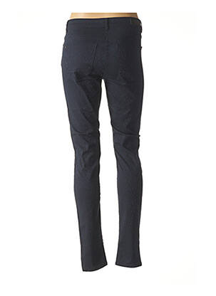 Pantalon broderie cu nituri talie joasă albastru SANDWICH femeie