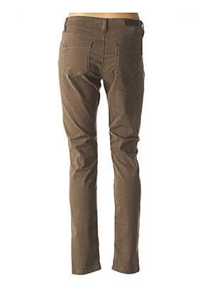 Pantalon subțire talie joasă maro DENIM STUDIO femeie