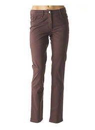 Pantalon croială dreaptă talie joasă violet FLEUR DE SEL femeie