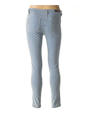 Pantalon broderie cu nituri talie joasă albastru DENIM STUDIO femeie