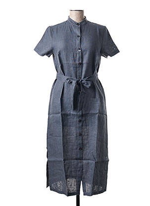 Rochie midi albastru BLANC BOHEME femeie