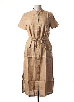 Rochie midi maro BLANC BOHEME femeie