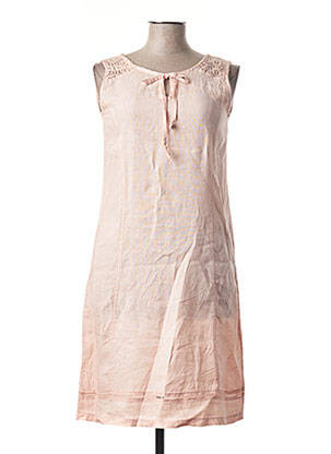 Rochie midi roz BLANC BOHEME femeie