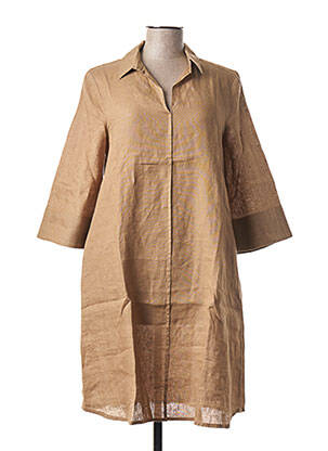 Rochie midi maro BLANC BOHEME femeie