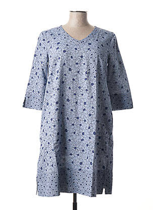 Rochie midi albastru BLANC BOHEME femeie