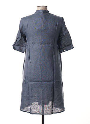 Rochie midi mâneci 3/4 mâneci 3/4 albastru 119 femeie