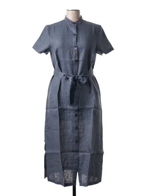 Rochie midi albastru BLANC BOHEME femeie